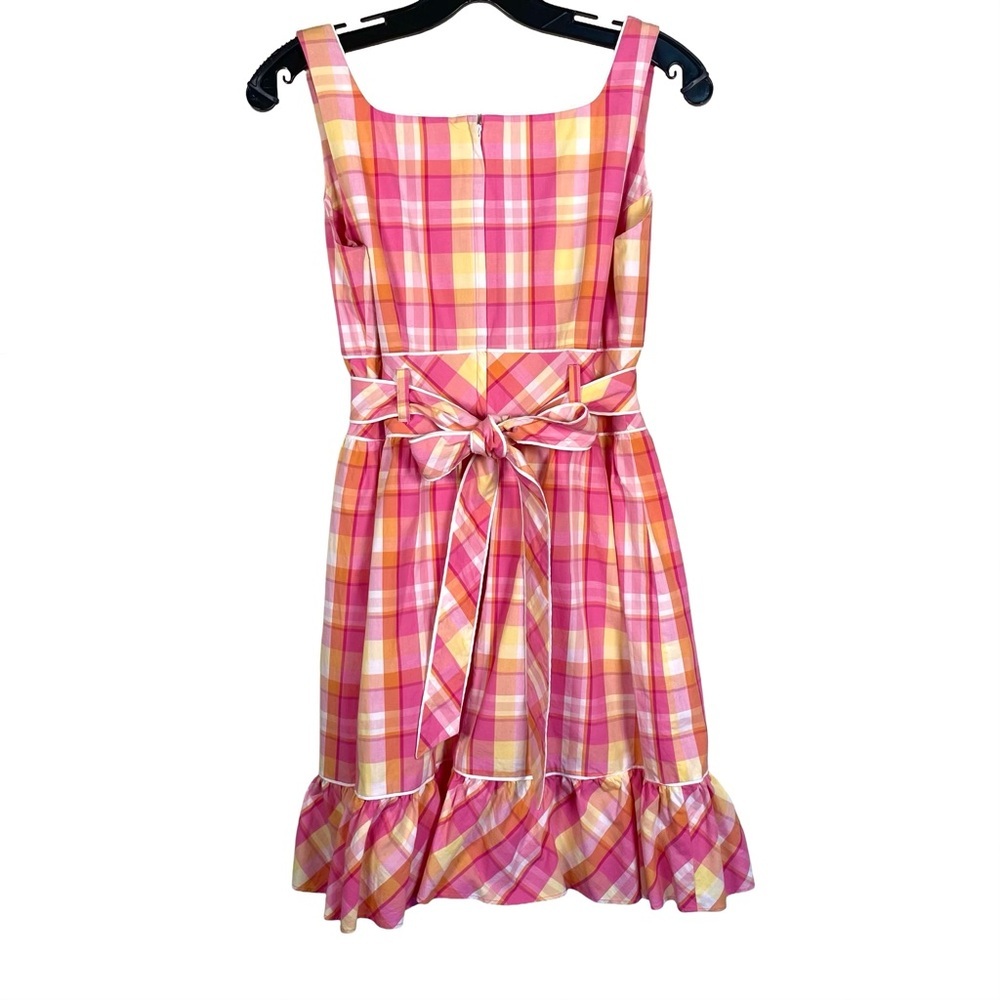 Lilly Pulitzer Posey Dress Pink Plaid Sleeveless A-Line Size 2 - Picture 3 of 7